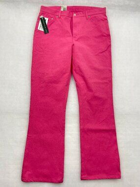NWT Ralph Lauren LRL Pink Denim  Stretch Bootcut Jeans Size 16 Women's 36x32